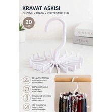 Kitchen Dream 2 Adet 20 Kancalı Döner Askılı Dolap Düzenleyici Kravat-Kemer-Aksesuar 360 Derece Dönen Askı