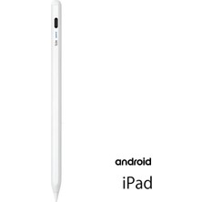 Bix SP04 Stylus Pen Android iPad Universal Kapasitif Ekran Uyumlu Manyetik Çizim Tasarım Tablet Kalemi Beyaz