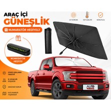 Autowise Araç Ön Cam Güneşliği Gölge Uv Koruyucu Şemsiye Otomatik Katlanabilir Gölgelik Hediyeli