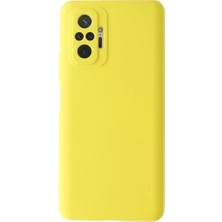 TeknoKapsül Redmi Note 10 Kılıf Nano Içi Kadife Silikon - Sarı