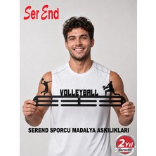 Serend Erkek Voleybol Madalya Askısı - Elektrostatik Toz Boya Kaplı Metal Madalya Askısı
