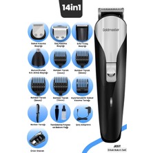 Empressco Goldmaster Jest Kablolu Kablosuz Paslanmaz Çelik Standlı Micro USB 14 In 1 Yüz, Saç Sakal Erkek Bakım Seti Kiti - Fiyatı, Yorumları