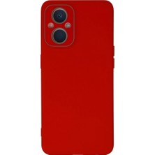 TeknoKapsül Reno 7 Lite Kılıf Lansman Glass Kapak - Kırmızı