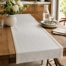 Stelo de Maro Lace Biyeli Runner Krem 40X145 cm