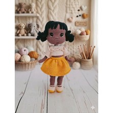 Carmelina Örgü Zenci Kız Bebek Alini Doll, Amigurimi