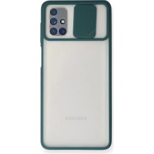 TeknoKapsül Galaxy M51 Kılıf Palm Buzlu Kamera Sürgülü Silikon - Yeşil