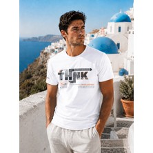 Masimar Erkek Baskılı Pamuk Simit Yaka T-Shirt