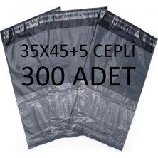 Gri Renk 35*45+5 Cepli 300 Adet Dayanıklı ve Su Geçirmez Kargo Poşeti Cac Plastik