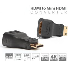 Ata Elektronik HDMI To Mini HDMI Adaptör Çevirici Converter Mini HDMI Dönüştürücü HDMI Dişi (Tip-A) - Mini HDMI Erkek (Tip-C) Mını HDMI