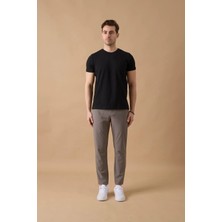 Braccas Erkek Gri Slim Fit Lastikli Bel Esnek Kumaş Dar Kesim Jogger Pantolon