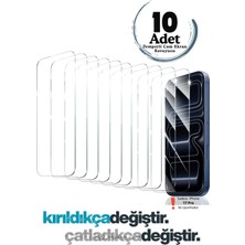 Evax 10 Adet iPhone 17 Pro Uyumlu Hd+ 0,26MM 9h Temperli Cam Ekran Koruyucu