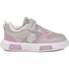 Buz Lila Cırtlı Fileli Hafif Unisex Çocuk Spor Ayakkabı 026 F
