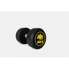 AlinSport ALİN Sport 32,5 KG Kauçuk Kaplı Profesyonel Olimpik DUMBELL ( Dambıl ) (SARI)