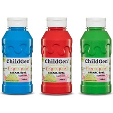 ChildGen Süper Yıkanabilir 3'lü Parmak Boya (350 ml x 3) 1