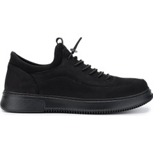 Tamer Tanca Erkek Hakiki Deri Siyah Nubuk Sneakers & Spor Ayakkabı 1204 9169-F412 Erk Ayk Y26 Sıyah Nbk
