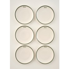 Bella Maison Bonheur Porselen 6'lı Pasta Tabağı Seti Yeşil (21 Cm)