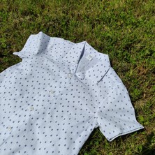 Bandiwa Gulian Erkek Bebek Kısa Kollu Papyon Desenli Dokuma Gömlek