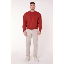 Braccas Erkek Yandan Cepli Slim Fit Bej Chino Pantolon