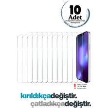Evax 10 Adet iPhone 14 Pro Max Uyumlu Temperli Hd Cam Ekran Koruyucu