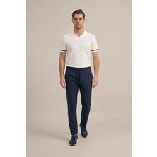 Braccas Erkek Lacivert Slim Fit Lastikli Bel Bağcıklı  Jogger Pantolon