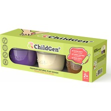ChildGen 125 gr 3'lü Oyun Hamuru Set Koyu Ton