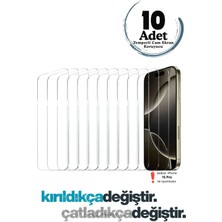 Evax 10 Adet iPhone 15 Pro Uyumlu Temperli Hd+ Cam Ekran Koruyucu