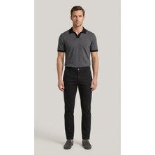 Braccas Erkek Siyah Slim Fit Pamuklu Chino Pantolon