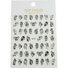 Zero Land Semeglbl Gül Kız Tattoo Dövme Sticker - Siyah