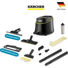 Karcher Sc 3 Deluxe Easyfix Lite Set 1900W 3.5 Bar Hızlı Isınan Buharlı Temizlik Makinesi - LED Göstergeli Sürekli Doldurulabilir Su Tankı Kimyasalsız %99.99 Bakteri Öldürücü Etkili