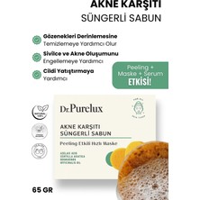 Dr. Purelux Akne ve Siyah Nokta Karşıtı Peeling Etkili Süngerli Sabun (Hızlı Maske)