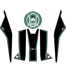 Gp Kompozit Zontes ZT368T-G 2026 Uyumlu Tank Pad Yeşil