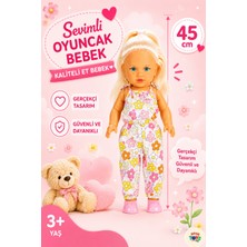 KoseToys Çiçek Desenli Sevimli Oyuncak Bebek 45 cm