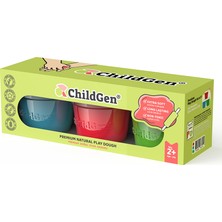 ChildGen 125 gr 3'lü Oyun Hamuru Set Ana Renk