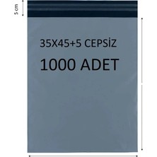 Gri Renk 35*45+5 Cepsiz 1000 Adet Dayanıklı ve Su Geçirmez Kargo Poşeti Cac Plastik