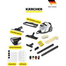 Karcher Sc 5 Easyfix Iron Full Pack Temizlik Sınıfının En Güçlü Buharlı Temizleyicisi-Sertleşmiş Kurumuş Kirleri, Buhar Gücüyle Kolayca Söker