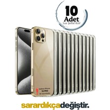 Evax 10 Adet iPhone 16 Pro Uyumlu Lüx Serisi Yumuşak Esnek Şeffaf Silikon Kılıf (Sarardıkça Değiştir)