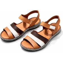Patron Shoes Ortopedik Tabanlı, Ayarlanabilir Bantlı, Günlük Rahat Yazlık Kadın Sandalet