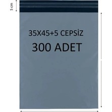 Gri Renk 35*45+5 Cepsiz Dayanıklı ve Su Geçirmez 300 Adet Kargo Poşeti Cac Plastik