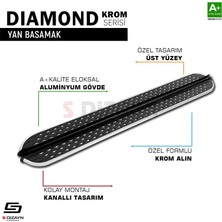 S-Dizayn Vw Tıguan 2 2016-2024 173 cm Diamond Krom Yan Basamak