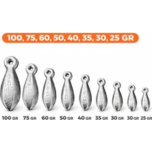 Ek Av Ekipmanları Tam Set Olta Kurşunu Dip Takımı Armut Kurşun Toplamda 400 Gr.
