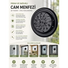 Avcılar Plastik Siyah Doğalgaz Ayarlı Cam Menfezi Soğuk Havayı Engeller