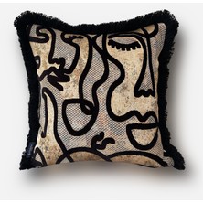 Lidoma Home "amore" Desenli Püsküllü Kırlent Kılıfı - 45X45