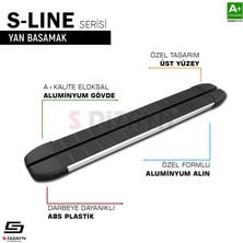 S-Dizayn Vw Tıguan 1 2007-2015 173 cm S-Line Alüminyum Yan Basamak