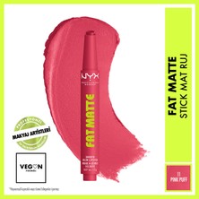 NYX Professional Makeup Fat Matte Nemlendirme Etkili Mat Ruj - 11 Pınk Puff