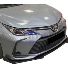 Autowise Toyota Corolla Yeni Model Ön Karlık 3 Parça Piano Black Tampon Lip