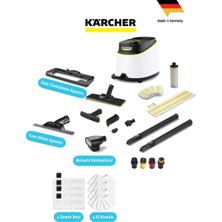 Karcher Mutfak Banyo ve Sert Zeminler Için Kolay Temizlik Sc 3 Deluxe Buharlı Temizlik Makinesi,ocaklar, Davlumbazlar ve Derzle Için Çeşitli Aksesuarlar Yer Alır.