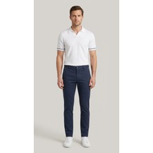 Braccas Erkek Lacivert Slim Fit Pamuklu Chino Pantolon