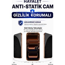 3gen Case iPhone 17 Pro Uyumlu Hayalet Cam Privacy Ekran Koruyucu 9h Temperli Cam Yanlardan Görünmez