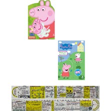 Doğan Çocuk Peppa Pig Çıkartmalı Boyama Kitapları 2'li Set + Özel Cetvel