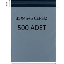 Gri 35*45+5 Cepsiz  500 Adet Dayanıklı ve Su Geçirmez  Kargo Poşeti Cac Plastik